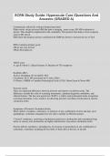 SCRN Study Guide Hyperacute Care with Questions And Answers &lpar;GRADED A&rpar;&period;