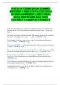 ISYE6414 REGRESSION SUMMER MIDTERM 1 AND 2 EXAM 2022-2024 &sol; ISYE6414 MIDTERM 1 AND 2 REAL EXAM QUESTIONS AND 100&percnt; CORRECT ANSWERS&sol; GRADED A
