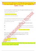 HESI RN FUNDAMENTALS TESTBANK Exam Questions and Answers latest update 2023 Version V1-V3 ALL Together Latest Updates A Grade HESI RN FUNDAMENTALS TESTBANK Exam Questions and Answers latest update 2022&sol;2023