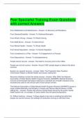 Peer Specialist Training Exam Questions with correct Answers 100&percnt;