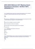2023-2024 Wellcare ACT Mastery Exam Questions & Answers  Verified 100&percnt;&lpar;GRADED A&plus;&rpar;