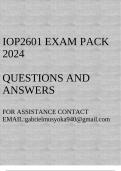 IOP2601 Exam pack 2024(Questions and answers)
