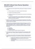 NCLEX Critical Care Nurse Question