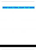 NRNP 6645 FINAL EXAM TEST BANK