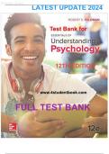 Test bank for essentials of understanding psychology 12th edition by feldman