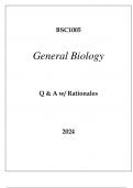 BSC1005 GENERAL BIOLOGY EXAM Q & A 2024