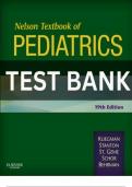 Test bank for pediatrics 19th ed by nelson 700 questions 100 answered correct 2024 solution A+++