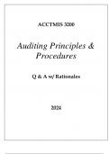 ACCTMIS 3200 AUDITING PRINCIPLES & PROCEDURES EXAM Q & A 2024