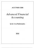 ACCTMIS 3200 ADVANCED FINANCIAL ACCOUNTING EXAM Q & A 2024