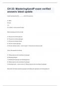CH 22&colon; MasteringAandP exam verified answers latest update