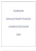 NURS6206 ADVANCED HEALTH PROMOTION EXAM Q & A WITH RATIONALES 2024