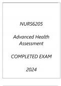 NURS6205 ADVANCED HEALTH ASSESSMENT EXAM Q & A WITH RATIONALES 2024