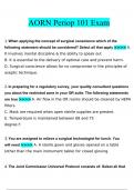 AORN Periop 101 Exam questions and answers 2022