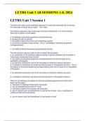 LETRS UNIT 3 ALL SESSIONS 1-8 QUESTIONS AND ANSWERS, 2024