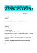 BEST REVIEW FOR Corporals course comp&period; 2 VERIFIED 100&percnt; ANSWERS