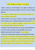UHC Medicare Basics Test &vert; Questions with 100&percnt; Correct Answers &vert; Verified &vert; Updated 20242025