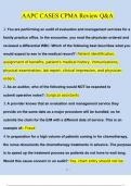 AAPC CASES CPMA Review &vert; Questions with 100&percnt; Correct Answers &vert; Verified &vert; Updated 2024