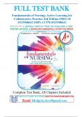 Test Bank for Fundamentals of Nursing: Active Learning for Collaborative Practice 2nd Edition by Barbara L Yoost | Complete Guide A+
