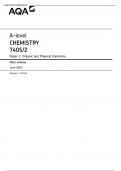 AQA A-LEVEL CHEMISTRY PAPER 2 2023 - MARK SCHEME