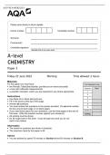 AQA A-LEVEL CHEMISTRY PAPER 3 2023 - QUESTION PAPER