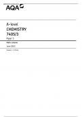AQA A-LEVEL CHEMISTRY PAPER 3 2023 - MARK SCHEME