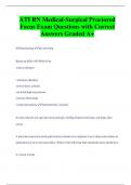 ATI RN Medical-Surgical Proctored  Focus Exam Questions with Correct  Answers Graded A+ 