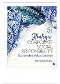 Test Bank For Strategic Corporate Social Responsibility, Sustainable Value Creation, 5th Edition By David Chandler (Sage)
