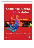Test Bank For Sports and Exercise Nutrition, 5th Edition By William McArdle (LWW)