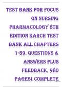  Focus on Nursing Pharmacology 8th Edition & Rationals All ChapterS&vert; A&plus; ULTIMATE GUIDE