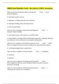 SNHD Food Handler Card &ndash; Qs And As &lpar;100&percnt; Accurate&rpar;