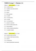 NIHSS Group C - Patients 1-6 