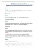 2024 HESI Nutrition Proctored Exam 3 Guaranteed A&plus; Actual Questions and Answers&comma; Complete 100&percnt;