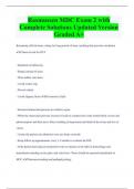 Rasmussen MDC Exam 2 with  Complete Solutions Updated Version  Graded A+