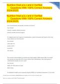Nutrition final a&comma;b&comma;c and d Verified &Tab;Questions With 100&percnt; Correct Answers 2024&sol;2025&period;