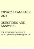 IOP2602 Exam pack 2023(Questions and answers)
