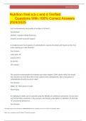 Nutrition final a&comma;b&comma;c and d Verified &Tab;Questions With 100&percnt; Correct Answers 2024&sol;2025&period;
