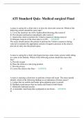 ATI Standard Quiz- Medical surgical Final
