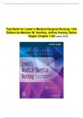 Test Bank For Lewis's Medical-Surgical Nursing, 12th Edition by Mariann M. Harding, Jeffrey Kwong, Debra Hagler Chapter 1-69 ( Latest 2023)