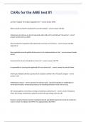 CARs for the AME test &num;1 Question and answers 2023&sol;2024 verified to pass
