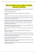 Microsoft Word Exam With Complete Solutions &vert;Verified