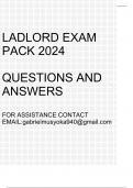 LADLORD Exam pack 2024 (Questions and answers)