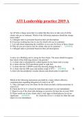 ATI Leadership practice 2019 A
