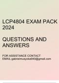 LCP4804 Exam pack 2024(Questions and answers)