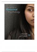 Test Bank For Essentials of Abnormal Psychology, 8th Edition By Mark Durand, David Barlow, Stefan Hofmann