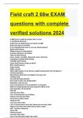 Field craft 2 68w TEST questions 2024 latest update with complete verified solutions