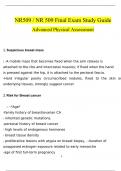 NR509 / NR 509 Final Exam Study Guide Latest (2024 / 2025): Advanced Physical Assessment Questions and Answers (Verified Answers)