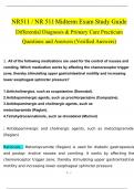 NR511 / NR 511 Midterm Exam Study Guide: Differential Diagnosis & Primary Care Practicum, 200 Questions and Answers with Rationales (2024 / 2025) (Verified Answers)