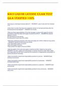 Maui Liquor License EXAM TEST Q&A VERIFIED 100%