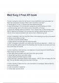 ATI MEDSURG 2 NUR 265 /Final ATI book Questions & Answers Complete Guide