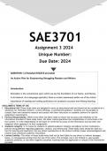 SAE3701 Assignment 3 (ANSWERS) 2024 - DISTINCTION GUARANTEED